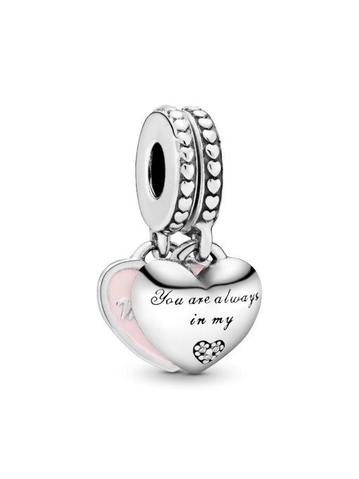Mother & Daughter Hearts Dangle Charm