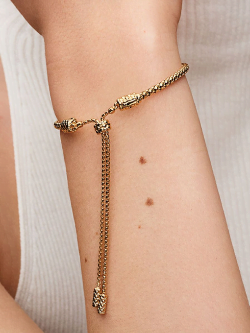 Studded Chain Slider Bracelet - Image 2