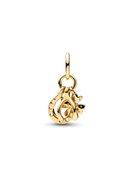 Lucky Clover, Wishbone & Horseshoe Dangle Charm - Image 5