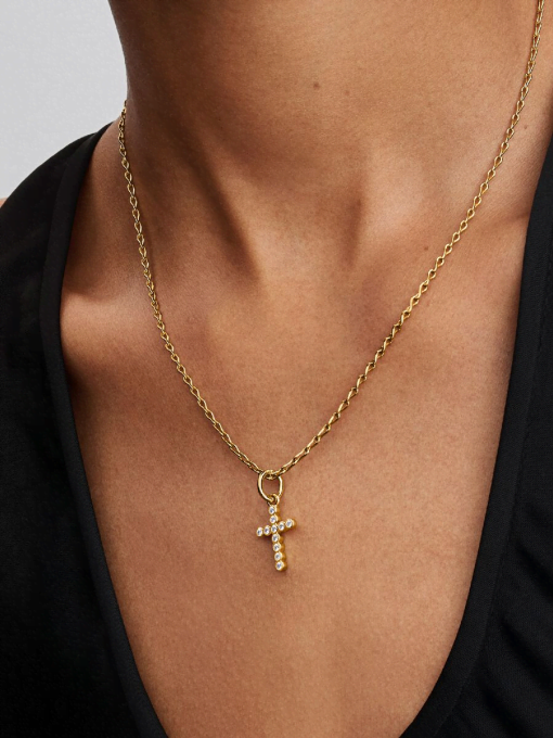 Sparkling Cross Pendant - Image 2