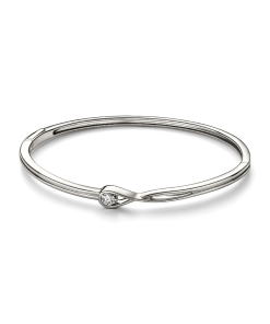Pandora Infinite 14k White Gold Lab-grown Diamond Bangle