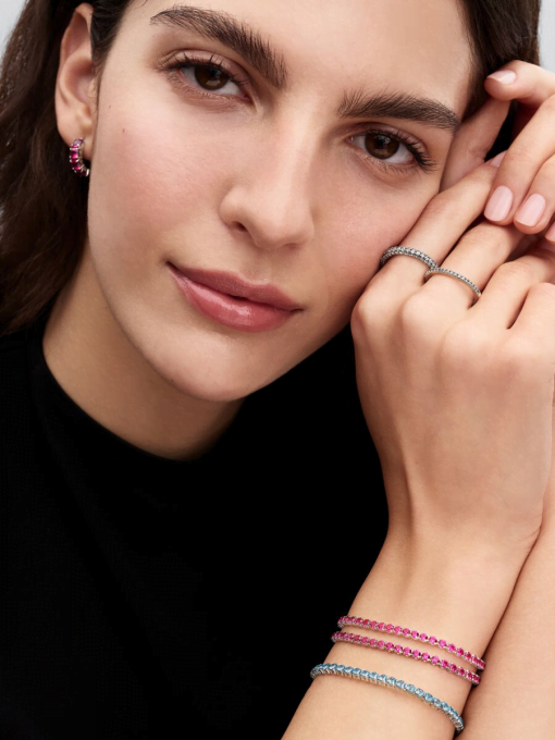 Sparkling Pink Tennis Bracelet - Image 5