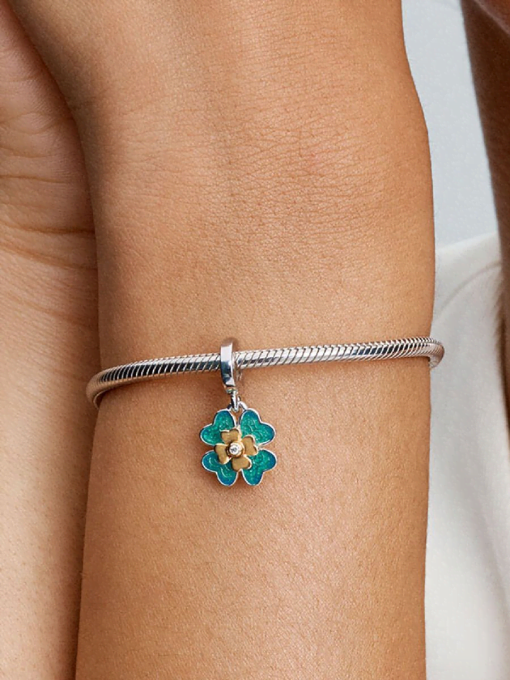2025 Four Leaf Clover Lab-Grown Diamond Dangle Charm - Image 2