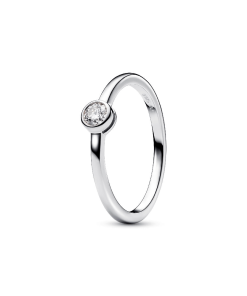 Pandora Era Bezel Sterling Silver Lab-grown Diamond Ring