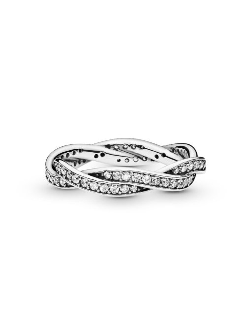 Sparkling Twisted Lines Ring - Image 5