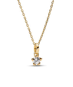 Pandora Talisman Lab-grown Diamond Star Pendant Necklace 0.25 carat tw 14k Gold