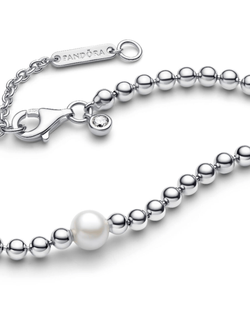 Treated Freshwater Cultured Pearl & Beads Collier Necklace - Image 5