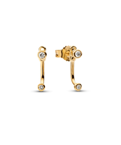 Pandora Era Bezel Lab-Grown Diamond Ear Jacket Stud Earrings