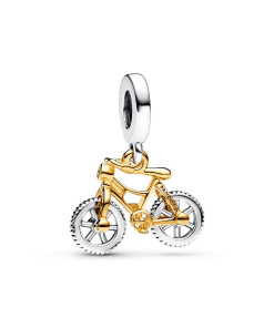 Two-tone Spinning Wheels Bicycle Dangle Charm