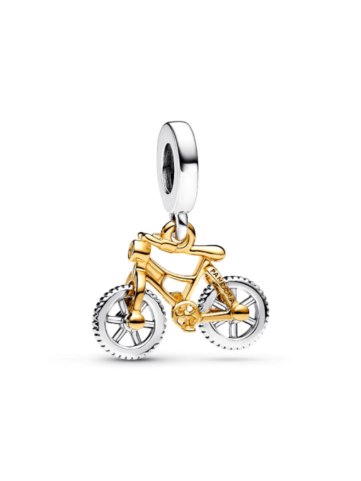 Two-tone Spinning Wheels Bicycle Dangle Charm - Image 3