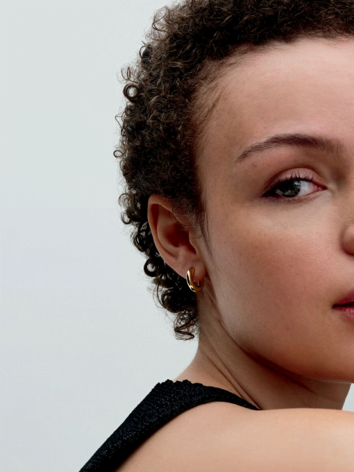 Round Open Hoop Earrings - Image 3