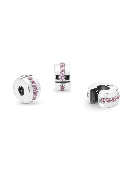 Pink Sparkling Row Clip Charm - Image 5