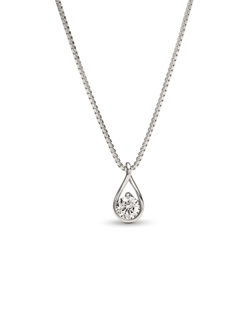 Pandora Infinite 14k White Gold Lab-grown Diamond Pendant Necklace