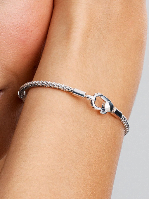 Studded Clasp & Chain Bracelet - Image 2