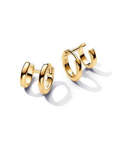 Double Huggie Hoop Earrings
