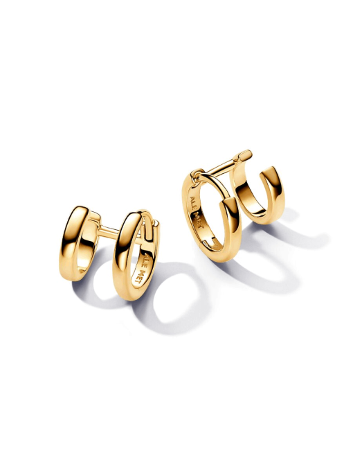 Double Huggie Hoop Earrings