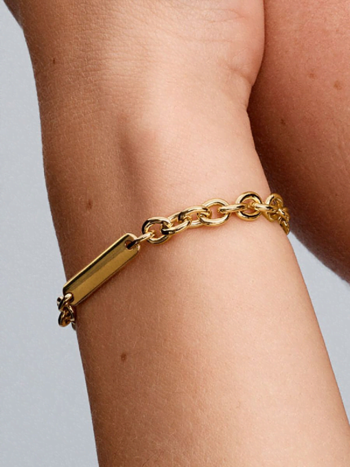 Engravable Bar Link Bracelet - Image 2