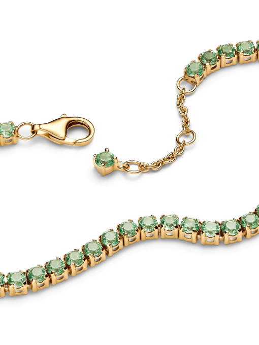 Sparkling Green Bracelet and Earring Set - Image 3
