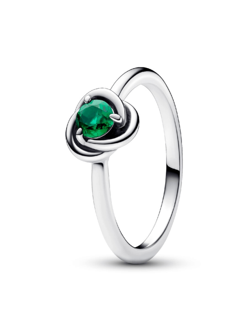 May Birthstone Eternity Circle Ring