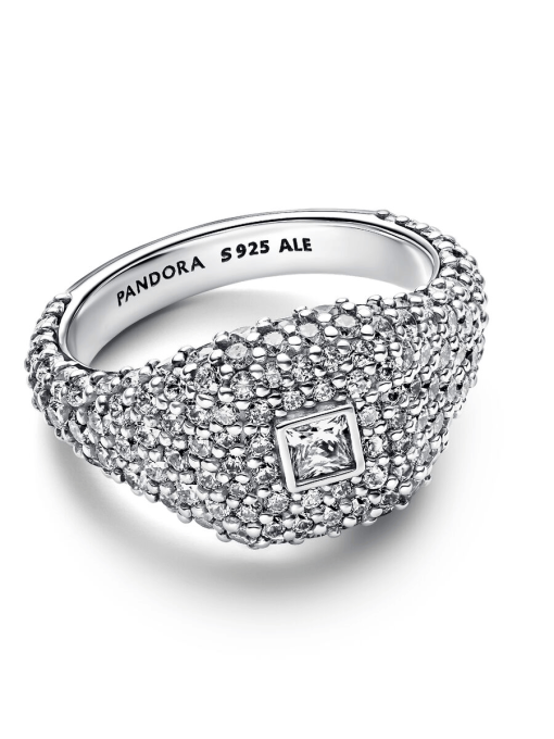 Pave Square Cocktail Ring - Image 5