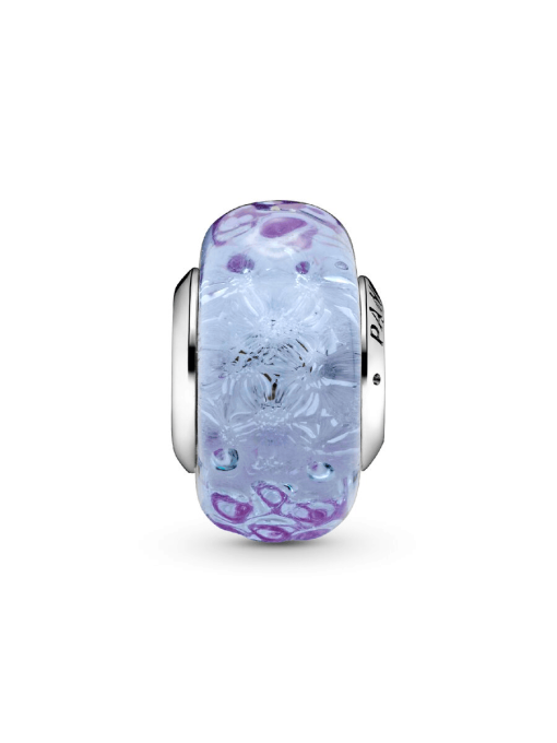 Wavy Lavender Murano Glass Charm - Image 4