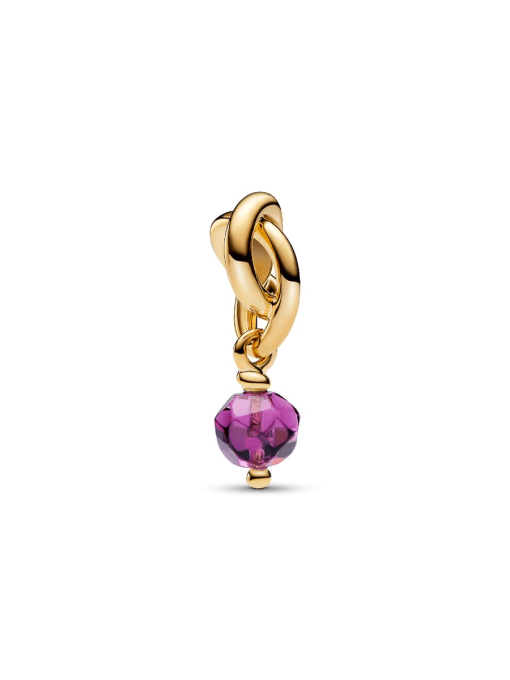 Faceted Purple Eternity Circle Dangle Charm - Image 2