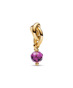 Faceted Purple Eternity Circle Dangle Charm