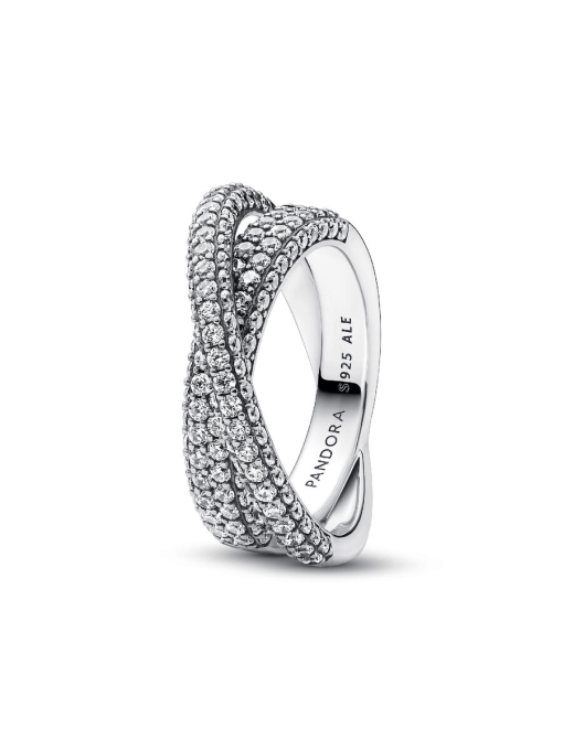 Pandora Timeless Pave Crossover Dual Band Ring - Image 3