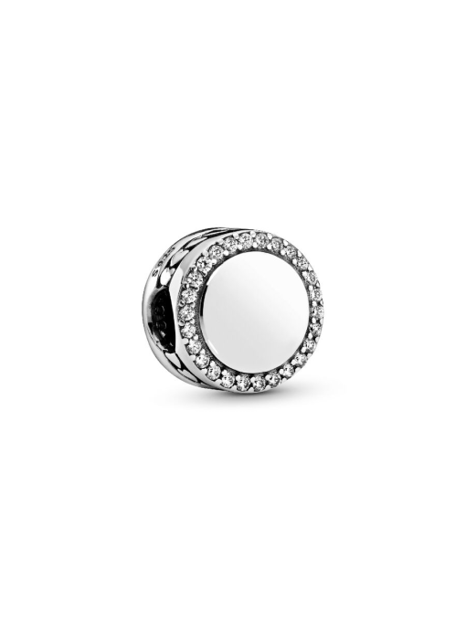 Engravable Sparkling Button Charm - Image 3