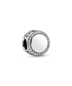 Engravable Sparkling Button Charm