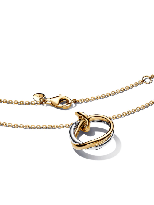 Organically Shaped Two-Tone Pendant Necklace - Image 5