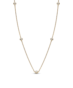 Pandora Era Bezel 14k Gold Lab-grown Diamond Station Necklace
