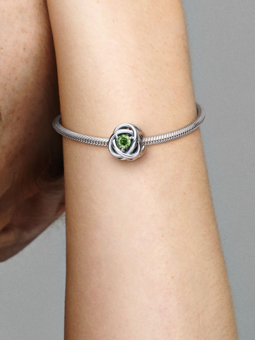 August Spring Green Eternity Circle Charm - Image 2