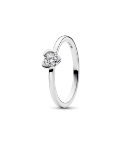 Pandora Talisman Sterling Silver Lab-grown Diamond Heart Ring
