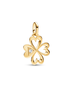 Pandora ME Heart Four-leaf Clover Medallion Charm