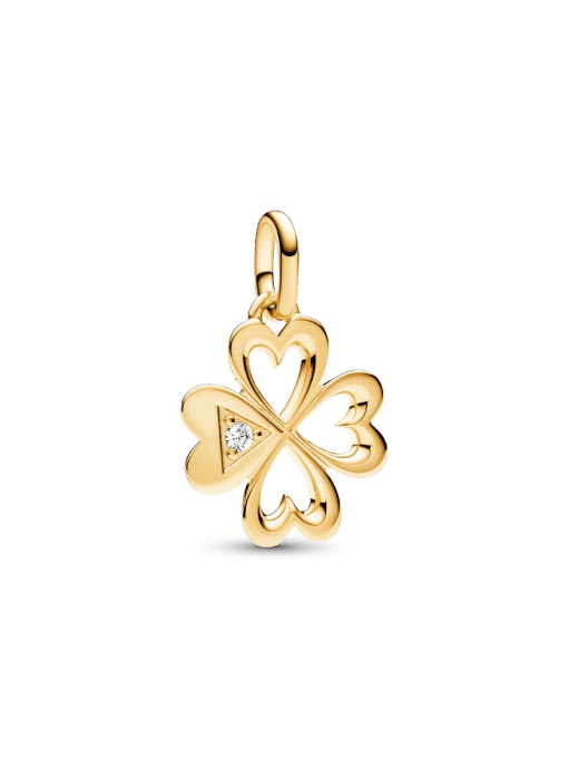 Pandora ME Heart Four-leaf Clover Medallion Charm