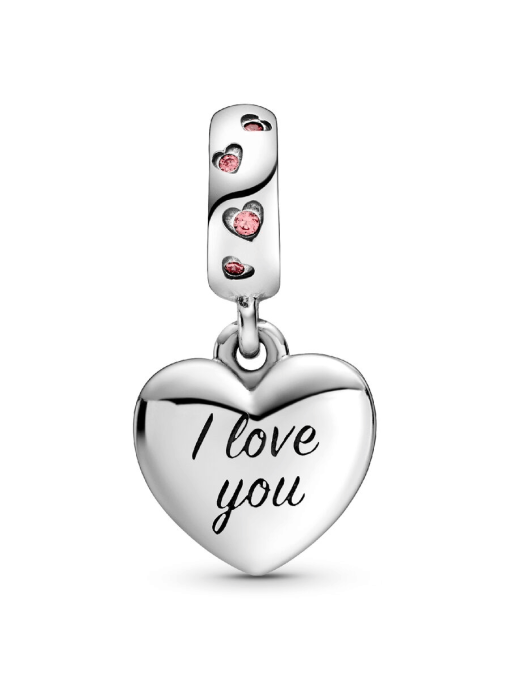 Mom Script Heart Dangle Charm - Image 6