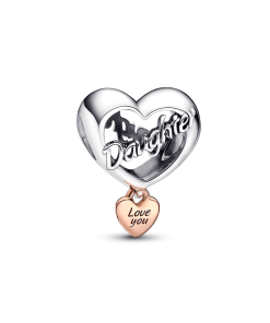 Love You Daughter Heart Charm