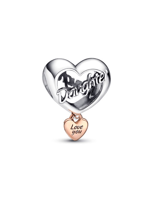 Love You Daughter Heart Charm