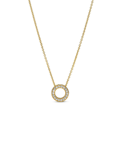 Pandora Logo Pave Circle Collier Necklace