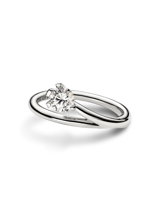 Pandora Nova 14k White Gold Lab-grown Diamond Asymmetric Ring - Image 4