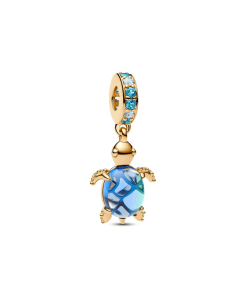 Sea Turtle Murano Glass Dangle Charm