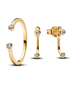Lab-Grown Diamond Open Earring and Ring Set