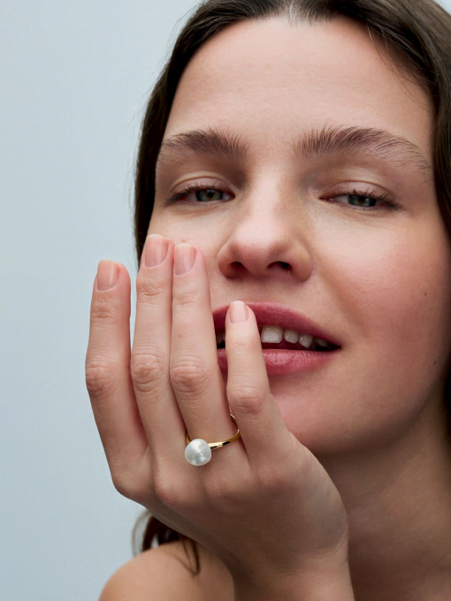 Baroque Treated Freshwater Cultured Pearl Ring - Image 4