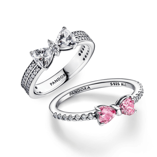 Sparkling Bow Ring Set - Image 2