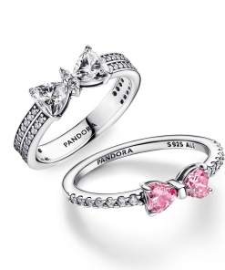 Sparkling Bow Ring Set