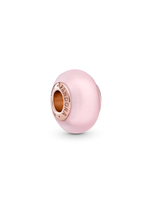 Matte Pink Murano Glass Charm