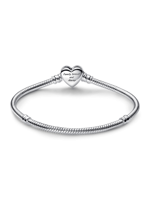 Pandora Moments Sparkling Infinity Heart Clasp Snake Chain Bracelet - Image 4