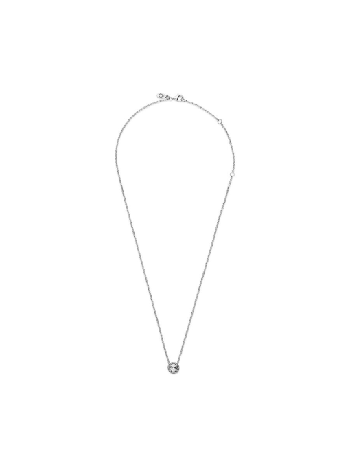 Round Sparkle Halo Necklace - Image 6