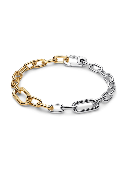 Two Tone Lock and Key Bracelet and Charm Set - Image 4